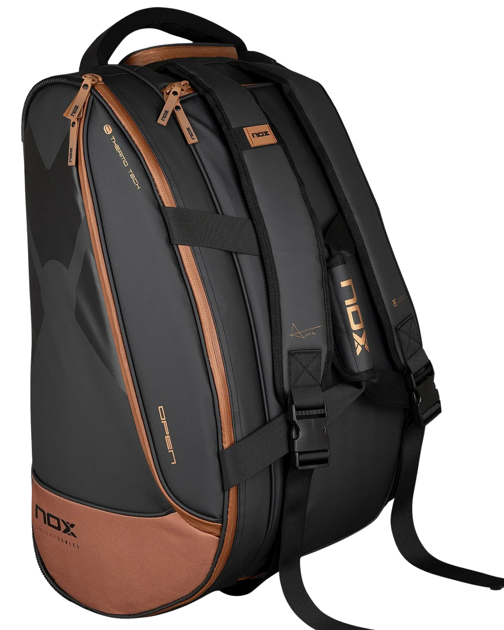 Nox LUXURY OPEN Series Black/Brown Padel Bag
